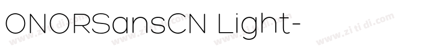 ONORSansCN Light字体转换